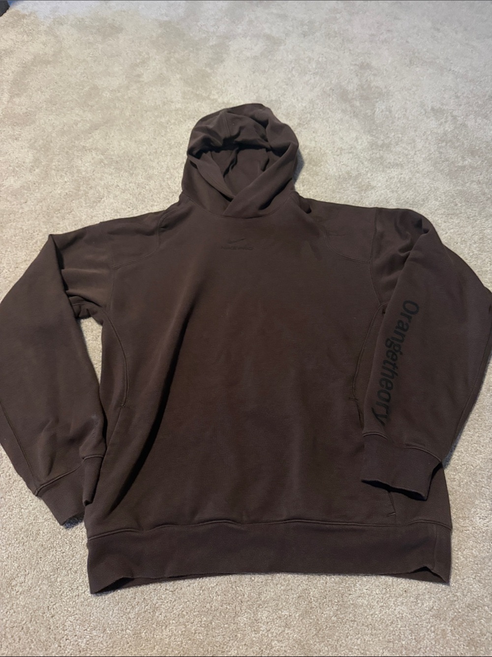 Orangetheory x Nike Men's Dark Brown Hooded Sweatshirt